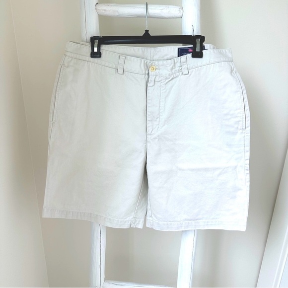 Vineyard Vines Khaki Club Short Cotton Twill Chino Shorts Size 36 - Picture 1 of 12